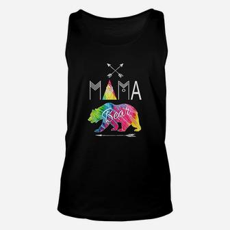 Mama Bear Tie Dye Matching Family Vacation And Camping Cool Unisex Tank Top - Seseable