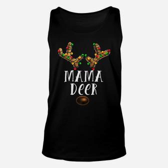 Mama Deer Matching Family Christmas Reindeer Face Gift Unisex Tank Top - Seseable
