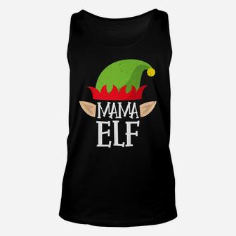 Mama Elf Christmas Matching Family Pajamas Elves Tee Unisex Tank Top - Seseable