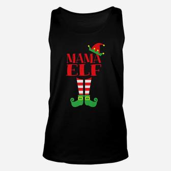 Mama Elf Christmas Season Dads Moms Matching Tee Unisex Tank Top - Seseable