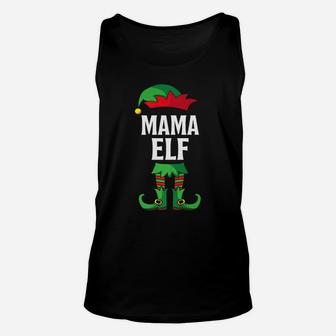 Mama Elf Costume Christmas Holiday Matching Family Unisex Tank Top - Seseable