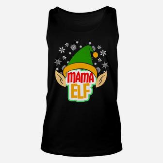 Mama Elf Matching Family Christmas Holiday Unisex Tank Top - Seseable