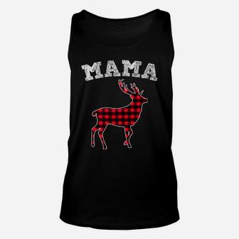 Mama Reindeer Matching Family Group Christmas Pj Tee Unisex Tank Top - Seseable