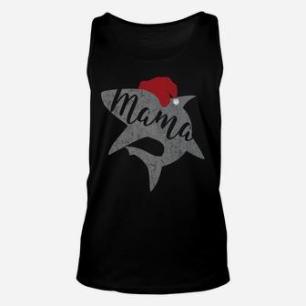 Mama Shark Christmas Matching Shark Family Unisex Tank Top - Seseable
