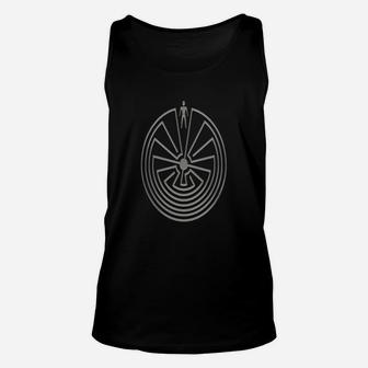 Man In The Maze Metal Silver Style Symbol Unisex Tank Top - Seseable