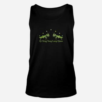 Mantis Kung Fu Schwarzes Unisex TankTop, Qi Xing Tang Lang Quan Motiv - Seseable