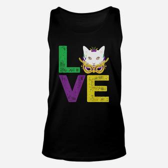 Mardi Gras Fat Tuesday Costume Love Angora Funny Gift For Cat Lovers Unisex Tank Top - Seseable