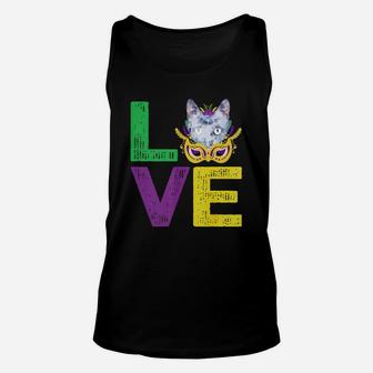 Mardi Gras Fat Tuesday Costume Love Bombay Funny Gift For Cat Lovers Unisex Tank Top - Seseable