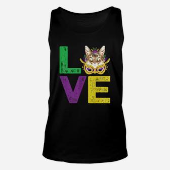 Mardi Gras Fat Tuesday Costume Love Laperm Funny Gift For Cat Lovers Unisex Tank Top - Seseable