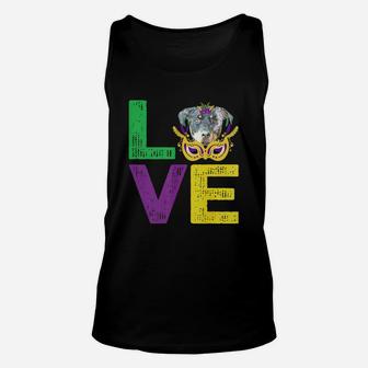 Mardi Gras Fat Tuesday Costume Love Rottweiler Funny Gift For Dog Lovers Unisex Tank Top - Seseable