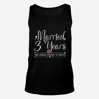 Married 3 Years Ago Wedding Anniversary Gift For Her Couples Unisex Tank Top - Seseable