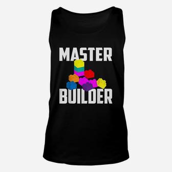 Master Builder Cute Master Block Builder Bricks Gift Unisex Tank Top - Seseable