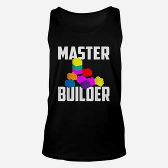 Master Builder Cute Master Block Builder Bricks Gift Unisex Tank Top | Seseable UK