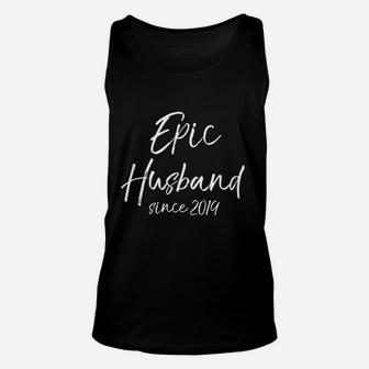 Matching 1st Anniversary Couple Gift Epic Husband Since 2019 Unisex Tank Top - Seseable