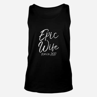 Matching 4th Anniversary Couples Gifts Epic Wife Since 2017 Unisex Tank Top - Seseable