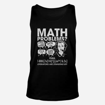 Math Problems Hotline Funny Student Teacher School Unisex Tank Top - Seseable