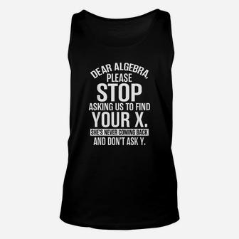 Math Quote Funny Awesome Gifts For Math Majors Unisex Tank Top | Seseable UK