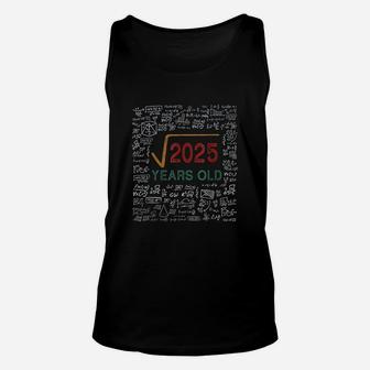 Math Square Root Of 2025 Vintage -3rd Birthday -3 Years Old Unisex Tank Top - Seseable