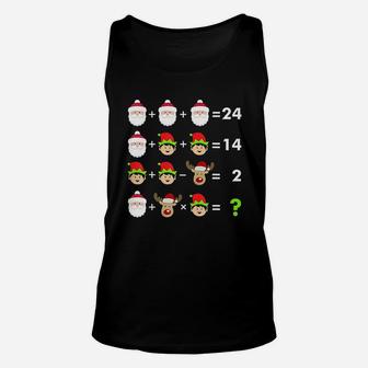 Math Teacher Christmas Order Of Operations Quiz Unisex Tank Top | Seseable UK