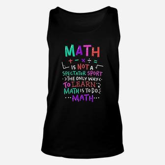 Math Teacher Mathematical Symbol Cute Gift Unisex Tank Top - Seseable
