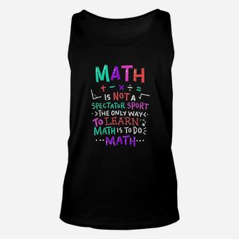 Math Teacher Mathematical Symbol Unisex Tank Top - Seseable