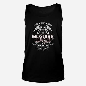 Mcguire Blood Runs Through My Veins - Tshirt For Mcguire Unisex Tank Top - Seseable