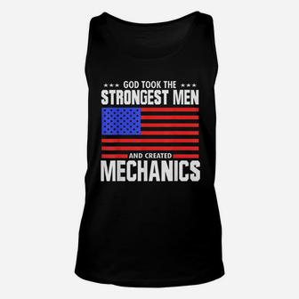 Mechanic Funny Gift God Took The Strongest Men Unisex Tank Top - Seseable