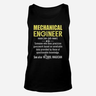 Mechanical Engineer Shirt - Mechanical Engineer Definition Unisex Tank Top - Seseable
