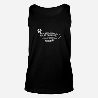 Mein Hund und Ich Seelenverwandt Schwarzes Unisex TankTop, Hundeslogan Tee - Seseable