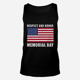 Memorial Day Gift Respect And Honor Memorial Day Unisex Tank Top - Seseable
