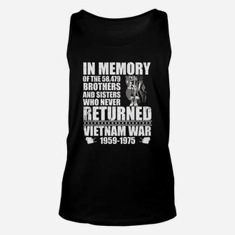 Memorial Day - Never Returned Vietnam War Unisex Tank Top - Seseable