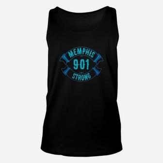 Memphis 901 Strong T-shirt Distressed Vintage Area Code Tee Unisex Tank Top - Seseable