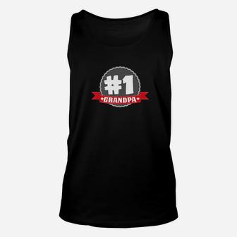 Mens 1 Grandpa Father Papa Number One Family Appreciation Unisex Tank Top - Seseable