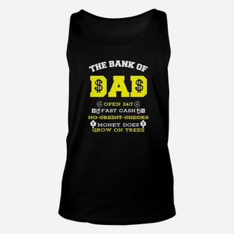 Mens Bank Of Dad Fathers Day Funny Daddy Gifts Premium Unisex Tank Top - Seseable