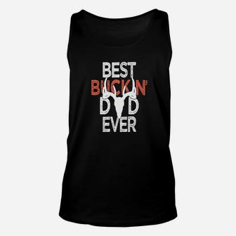 Mens Best Bucking Dad Ever Funny Buck Hunting Fathers Day Gift Premium Unisex Tank Top - Seseable