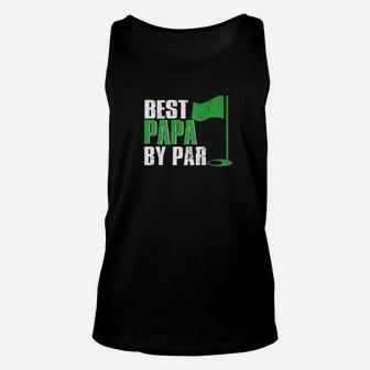 Mens Best Papa By Par Funny Golf Shirt Fathers Day Grandpa Gift Unisex Tank Top - Seseable
