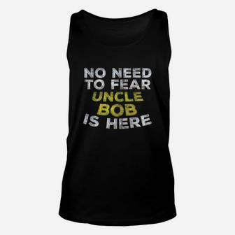 Mens Bob Funny Uncle Gift Family Graphic Tee Name Text Unisex Tank Top - Seseable