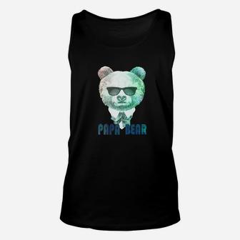 Mens Cool Papa Bear, best christmas gifts for dad Unisex Tank Top - Seseable
