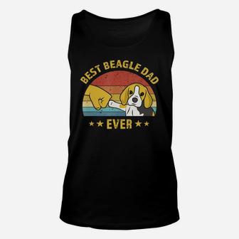 Mens Cute Best Beagle Dad Ever Retro Vintage Gift Puppy Lover T-shirt Unisex Tank Top - Seseable