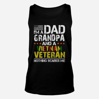 Mens Dad Grandpa Vietnam Veteran Vintage Mens Fathers Day Gifts T-shirt Unisex Tank Top - Seseable