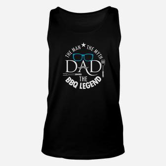 Mens Dad The Man The Myth The Bbq Legend Gift Fathers Day Grill Premium Unisex Tank Top - Seseable