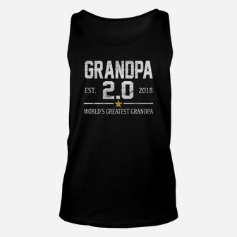 Mens Daddy 20 Est 2018 Shirt Second Time 2 Children Gift Unisex Tank Top - Seseable