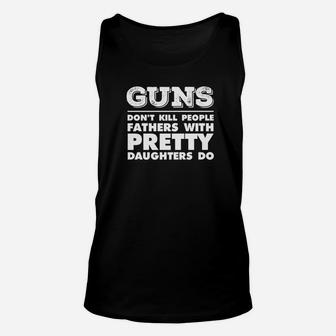 Mens Dads With Pretty Daughters Funny Fathers Day Gif Premium Unisex Tank Top - Seseable
