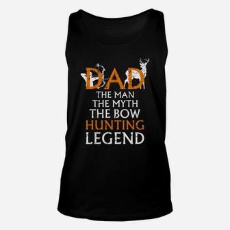 Mens Deer Hunting Cool Gift For Dad Bow Hunting Gift Unisex Tank Top - Seseable