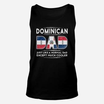 Mens Dominican Republic Dad Is Cooler Promoted To Daddy Unisex Tank Top - Seseable