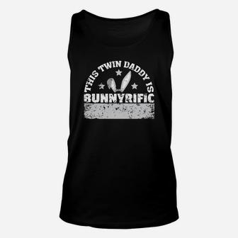 Mens Easter For Twins Dad Easter Bunny Graphic Unisex Tank Top - Seseable