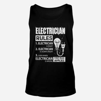 Mens Electrician T-shirt Funny Electrician Apparel Tees Shirt Unisex Tank Top - Seseable