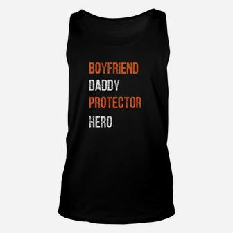 Mens Fathers Day Gift Boyfriend Daddy Hero Shirt From Girlfriend Unisex Tank Top - Seseable