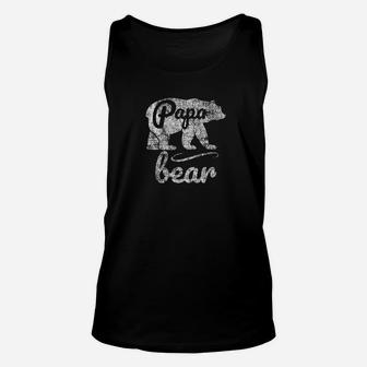 Mens Fathers Day Papa Bear Distressed Premium Unisex Tank Top - Seseable