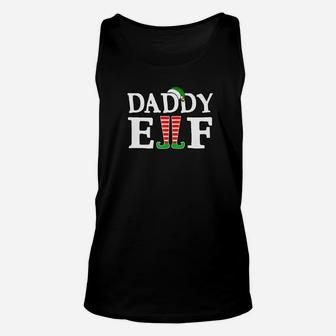 Mens Funny Christmas Daddy Elf Dad Matching Family Gift Unisex Tank Top - Seseable